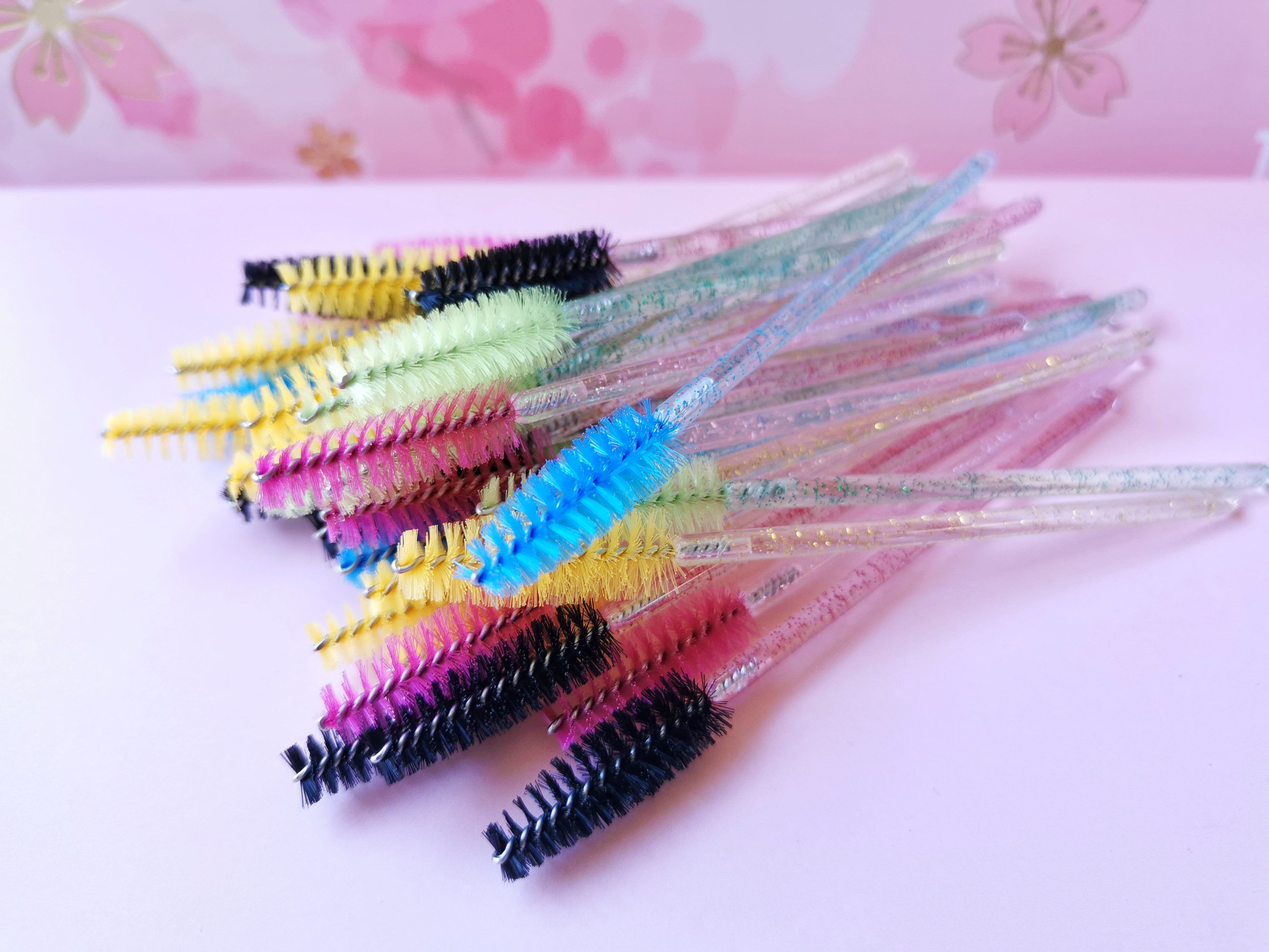 100 PCS Disposable Eyelash Brushes Mascara Wands Eye Lash Eyebrow Applicator Cosmetic Makeup Brush Tool Kits