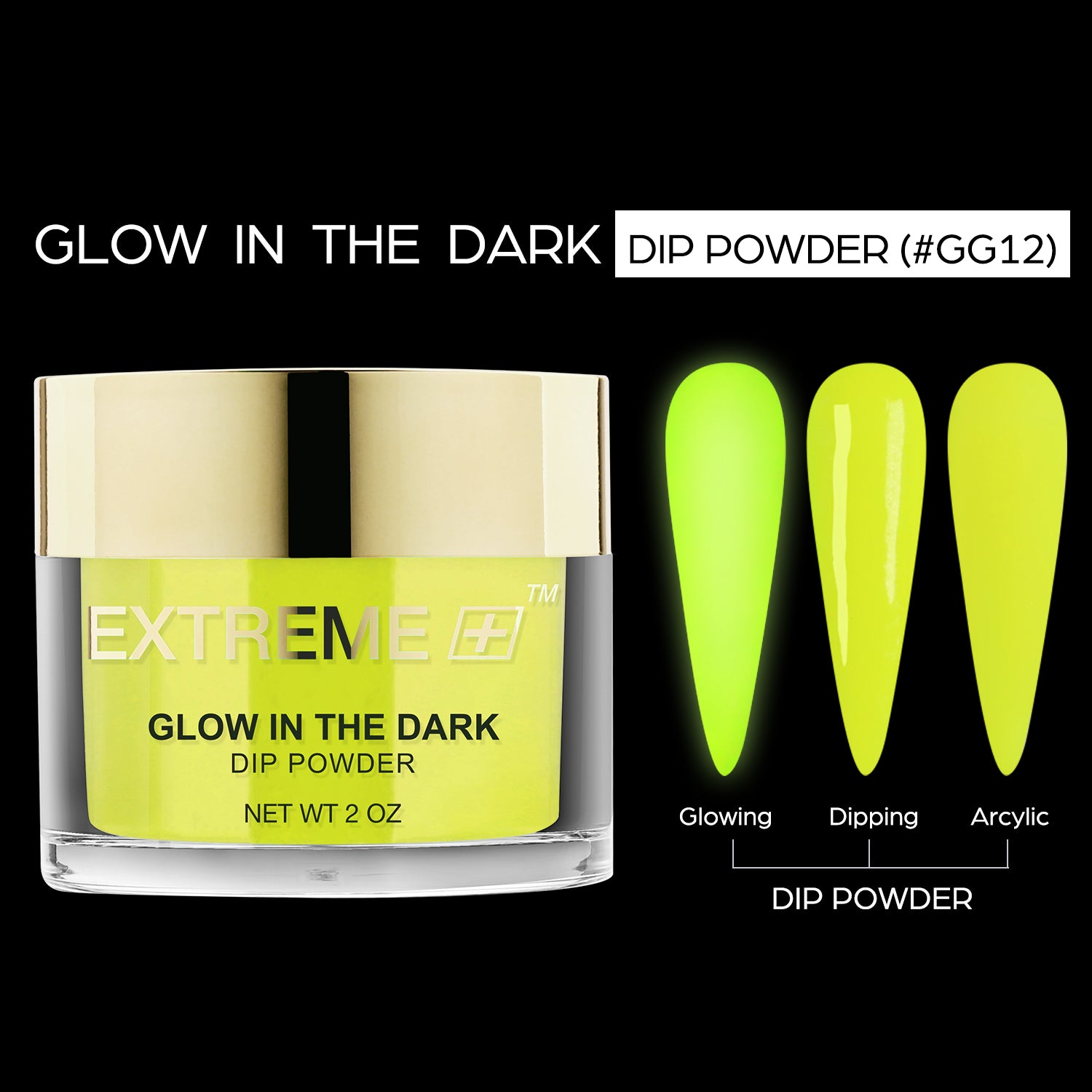 D_EXTREME+ Glow in the Dark Dip Powder 2 oz - #011 - (1F1)