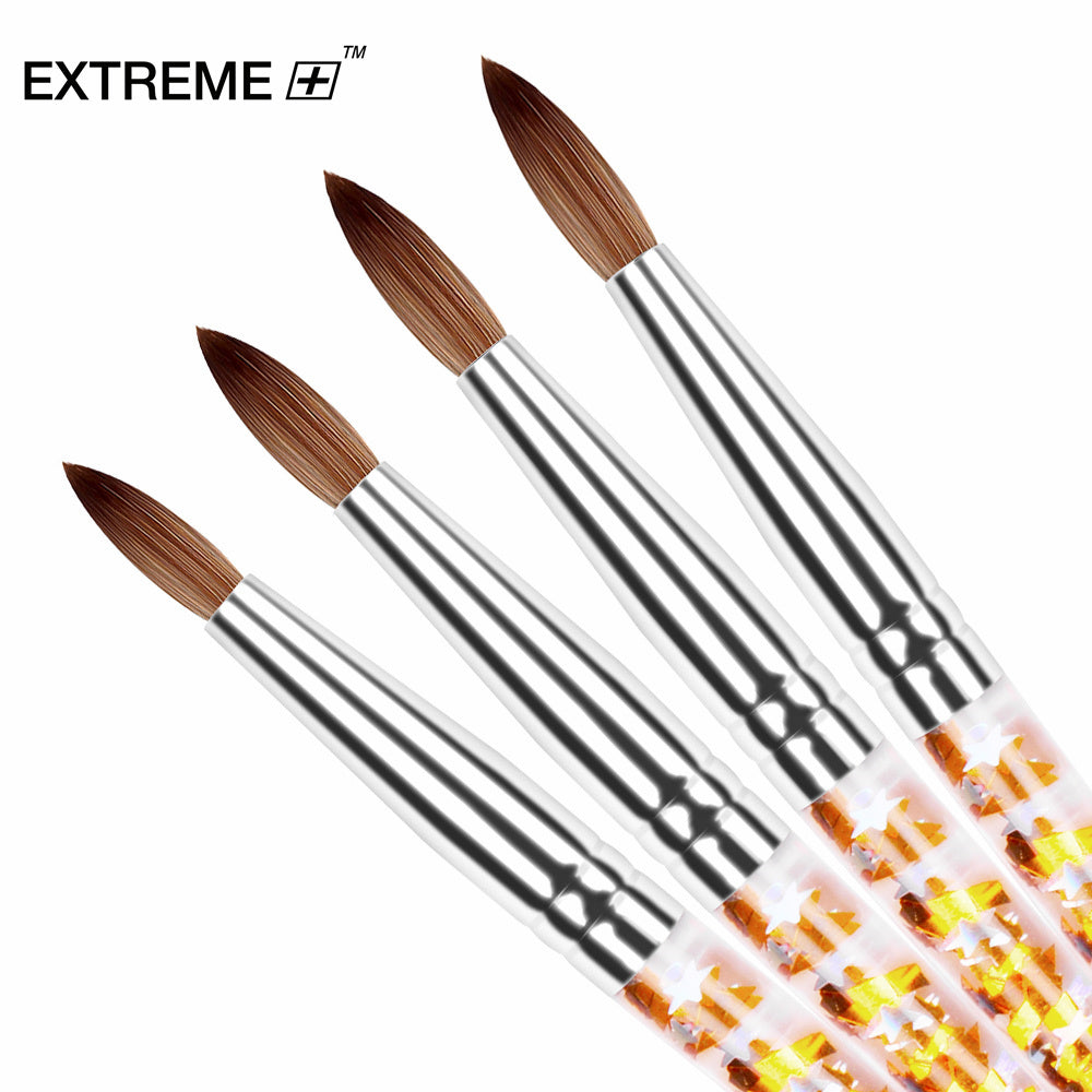 EXTREME+ Acrylic Nail Brush, Art Brush #14 Gold Glitter Handle
