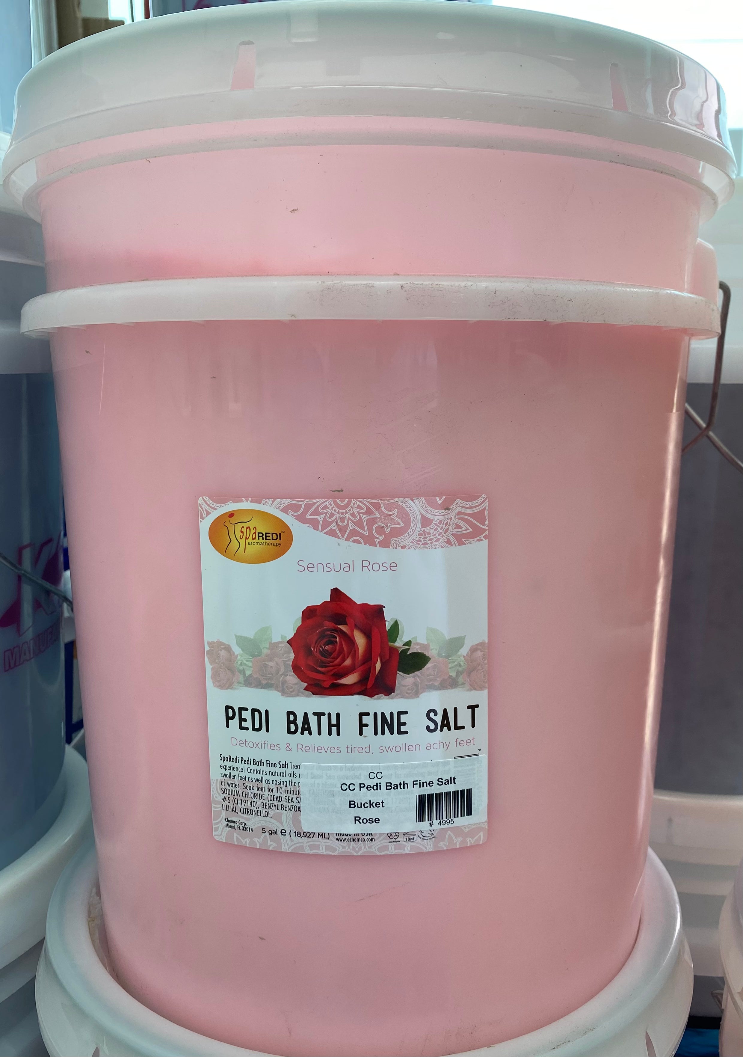 Xô muối tắm Chemco - Hoa hồng