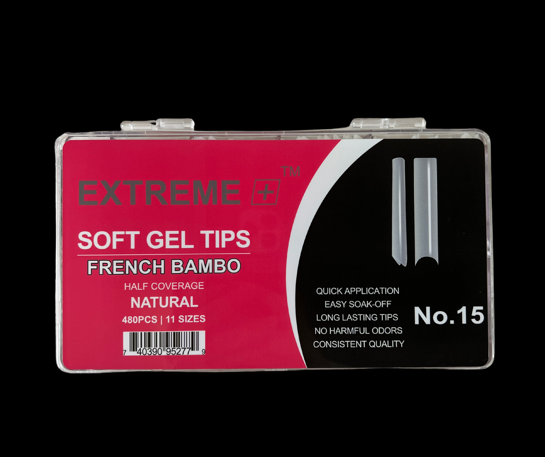 Đầu móng tay nửa che phủ tự nhiên EXTREME+ số 15 _ French Bamboo