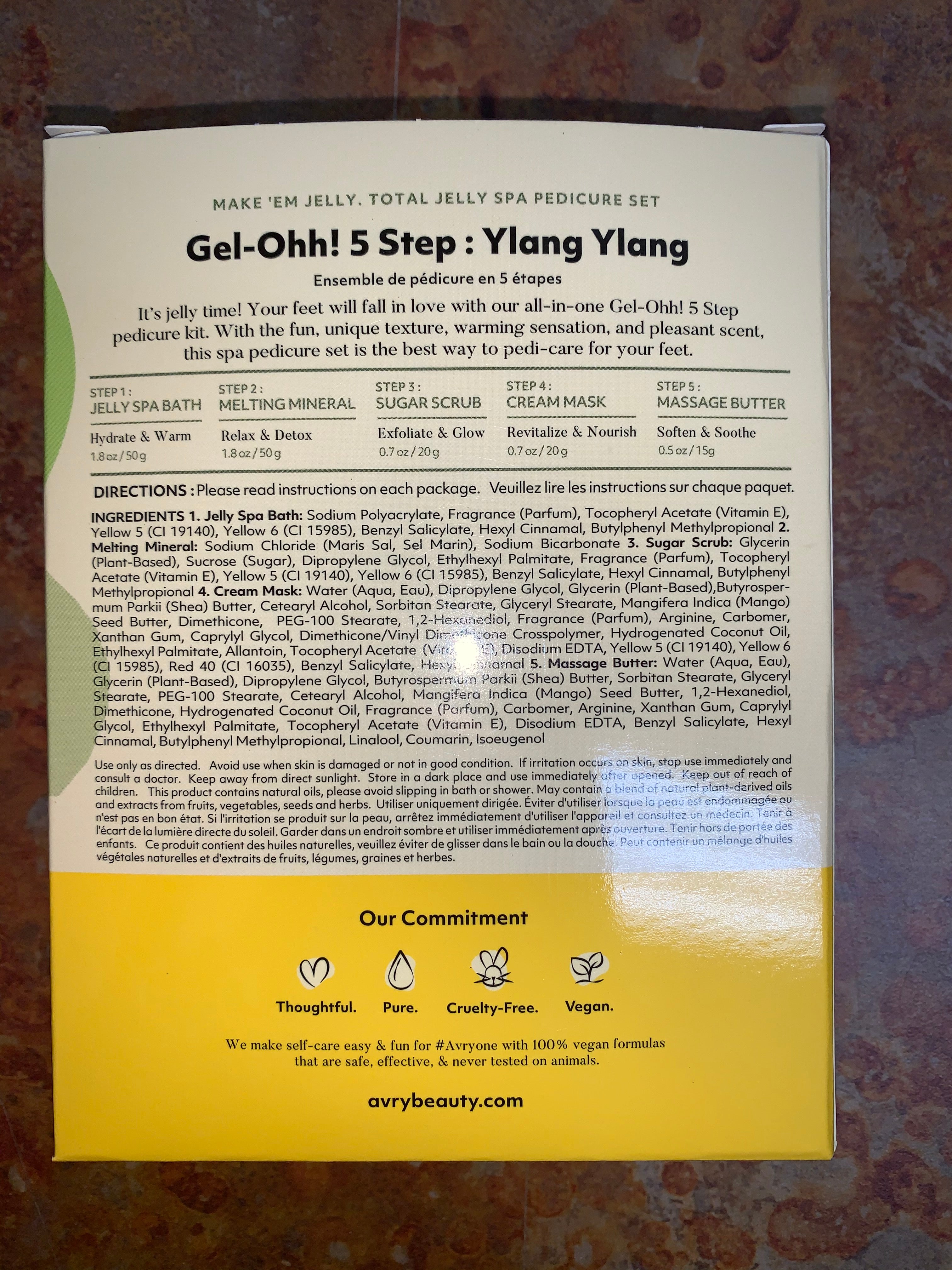 Avry Beauty Gel-Ohh Pedicure 5 Steps - Ylang Ylang - Case of 50