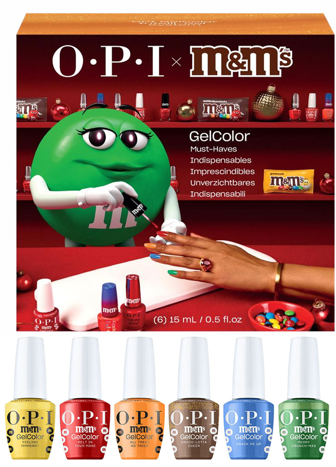 OPI GelColor  Intelli-Gel Sweeten Your Mani x M&M’s Holiday 2026 - Kit #1