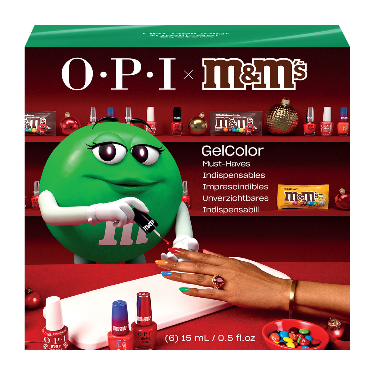 OPI GelColor  Intelli-Gel Sweeten Your Mani x M&M’s Holiday Winter 2026 - Kit #2