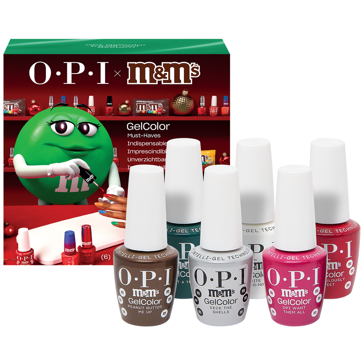 OPI GelColor  Intelli-Gel Sweeten Your Mani x M&M’s Holiday Winter 2026 - Kit #2