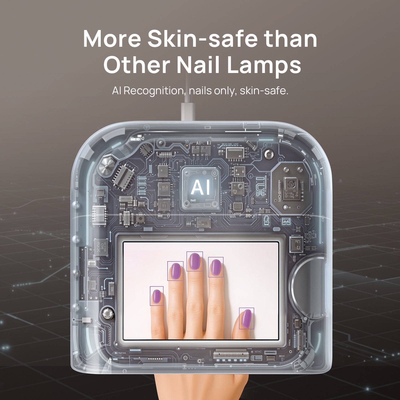 ONAIL Rechargeable AI Nail Lamp - SUNX PRO MAX PURPLE official ONAIL gallery image [ONAIL-GALLERY:lamp-05]