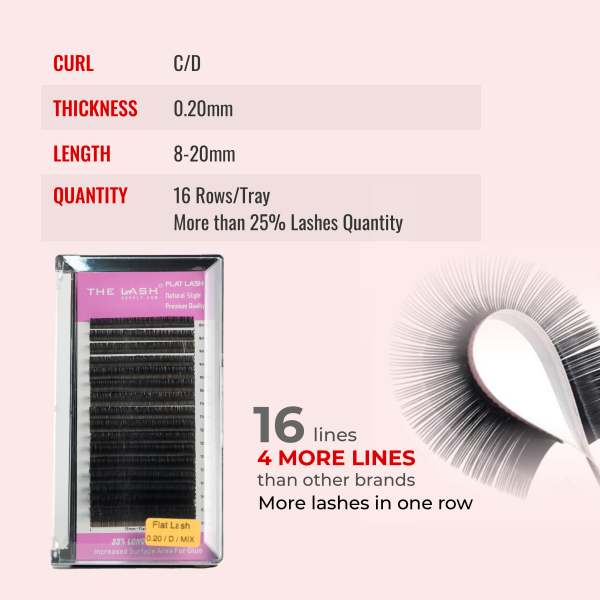 Flat Lash (Ellipse) - C - 12mm