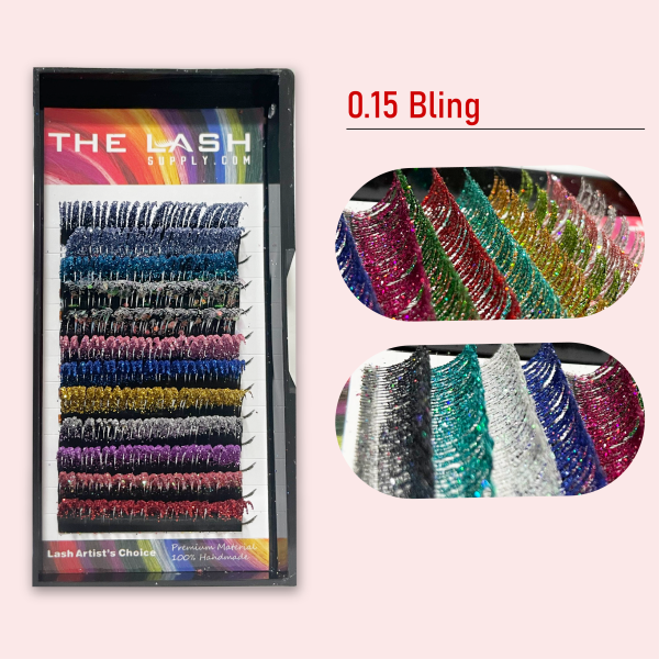 0,15 Gai / 0,15 Bling - CC - Chiều dài hỗn hợp - Màu hỗn hợp Bling