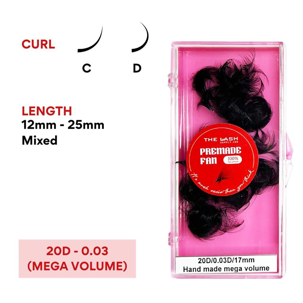 20D 0.03 (Handmade - Mega Volume) - C - 12mm