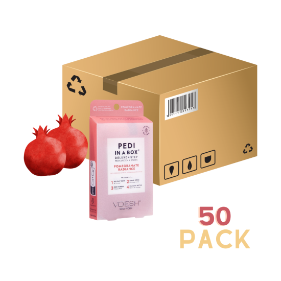 VOESH Deluxe Pedicure 4 bước - Pomegranate Radiance - Hộp 50 cái