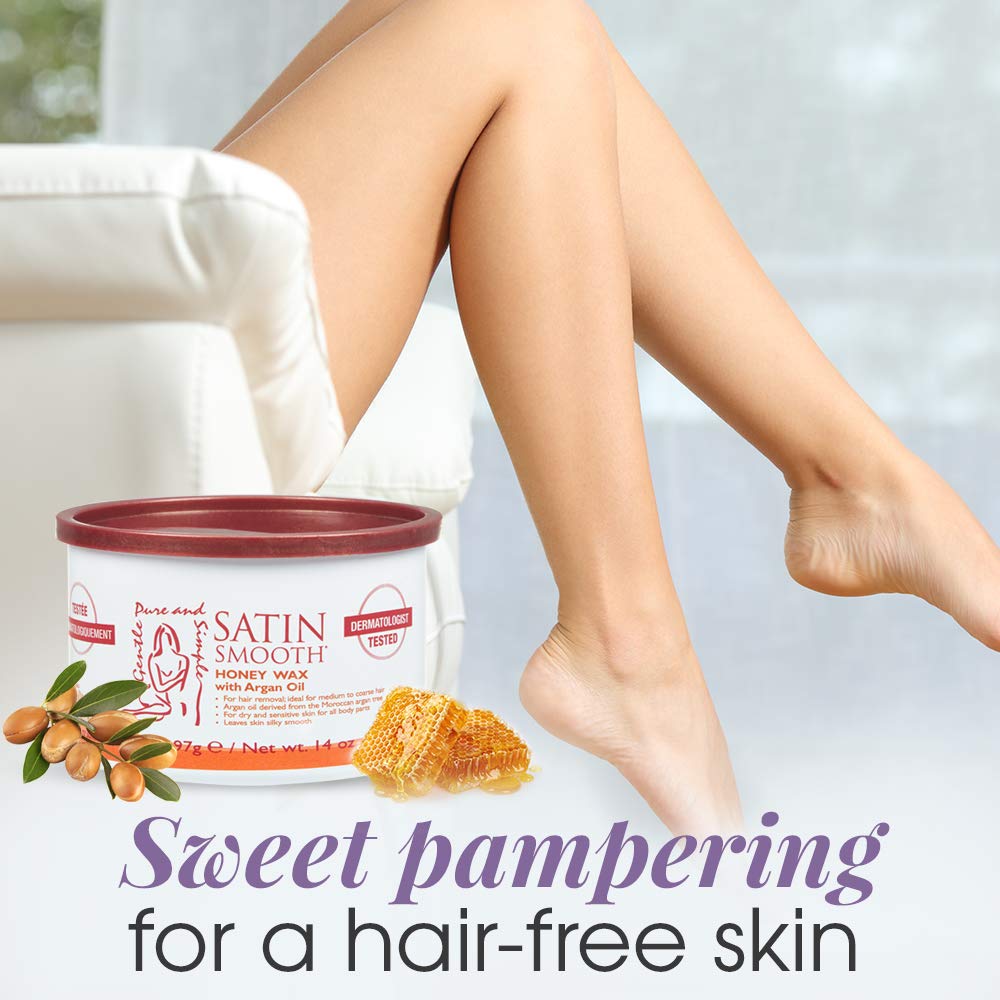 Satin Smooth Honey Wax with Argan Oil - 14.0 oz