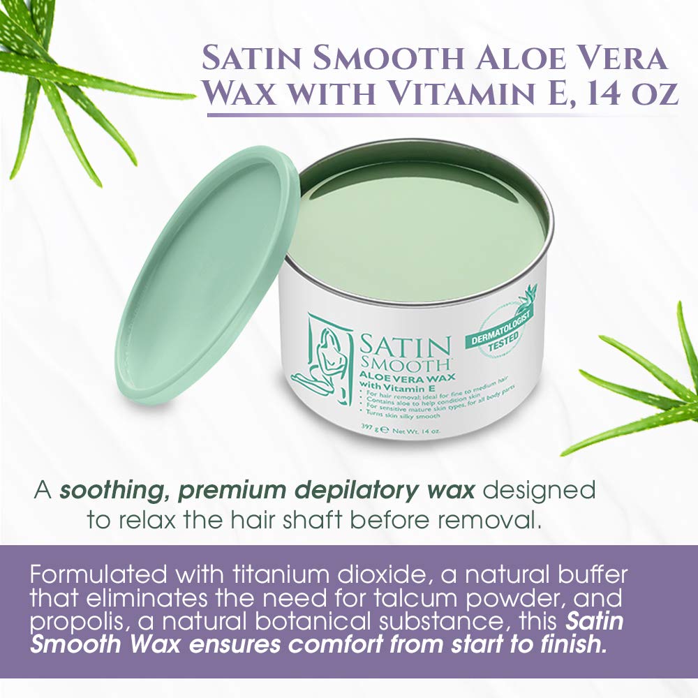Satin Smooth Aloe Vera Wax - 14.0 oz