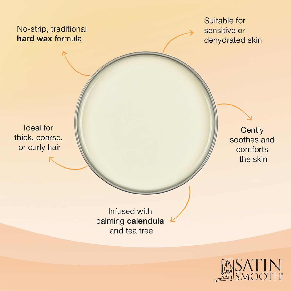 Satin Smooth Calendula Gold® Hard Wax with Tea Tree Oil - 14.0 oz