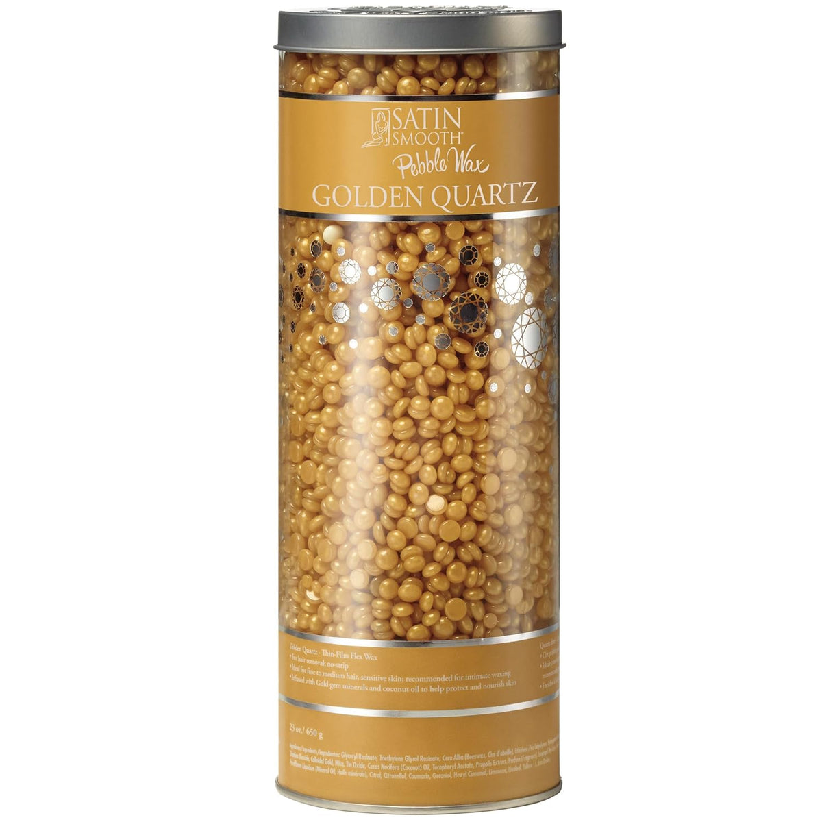 Satin Smooth Golden Quartz Hard Wax Beads, Hair Removal Waxing, Gold, 23oz