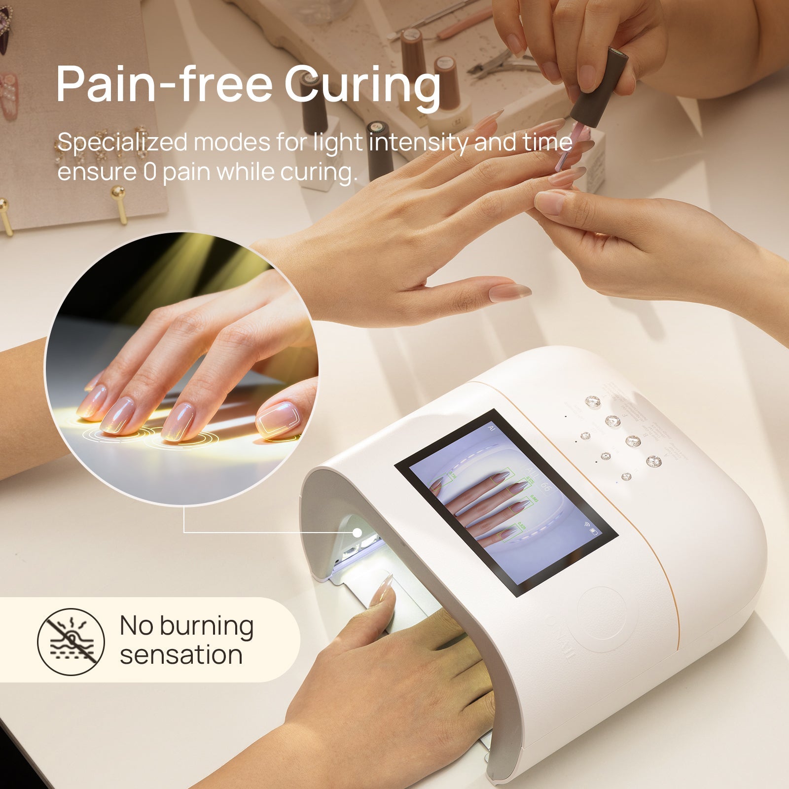 ONAIL Rechargeable AI Nail Lamp - SUNX PRO MAX PINK official ONAIL gallery image [ONAIL-GALLERY:lamp-07]