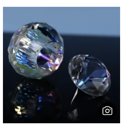 HOLOGRAPHIC CRYSTAL DAPPEN DISH FOR NAIL LIQUIDS & POWDERS