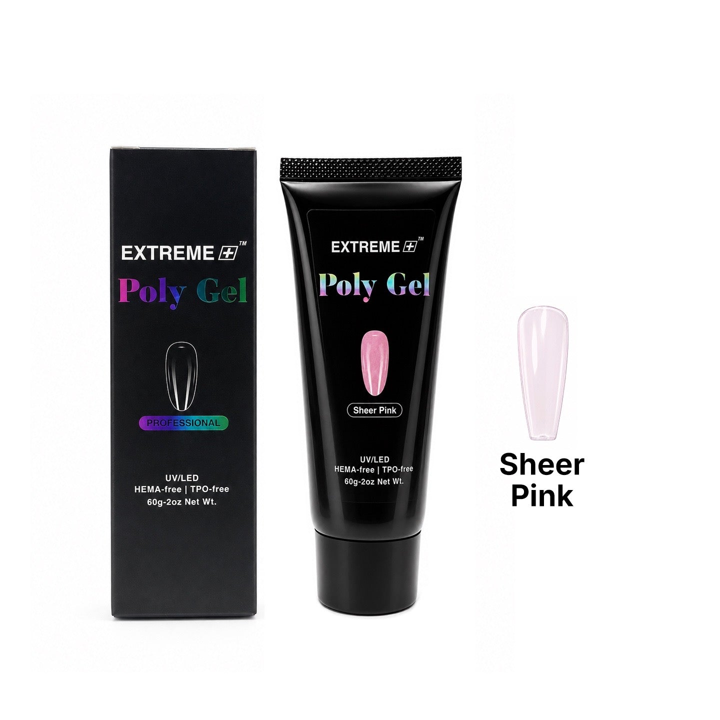 Extreme+ Poly Gel - Sheer Pink - Hema Free - TPO FREE - 2oz