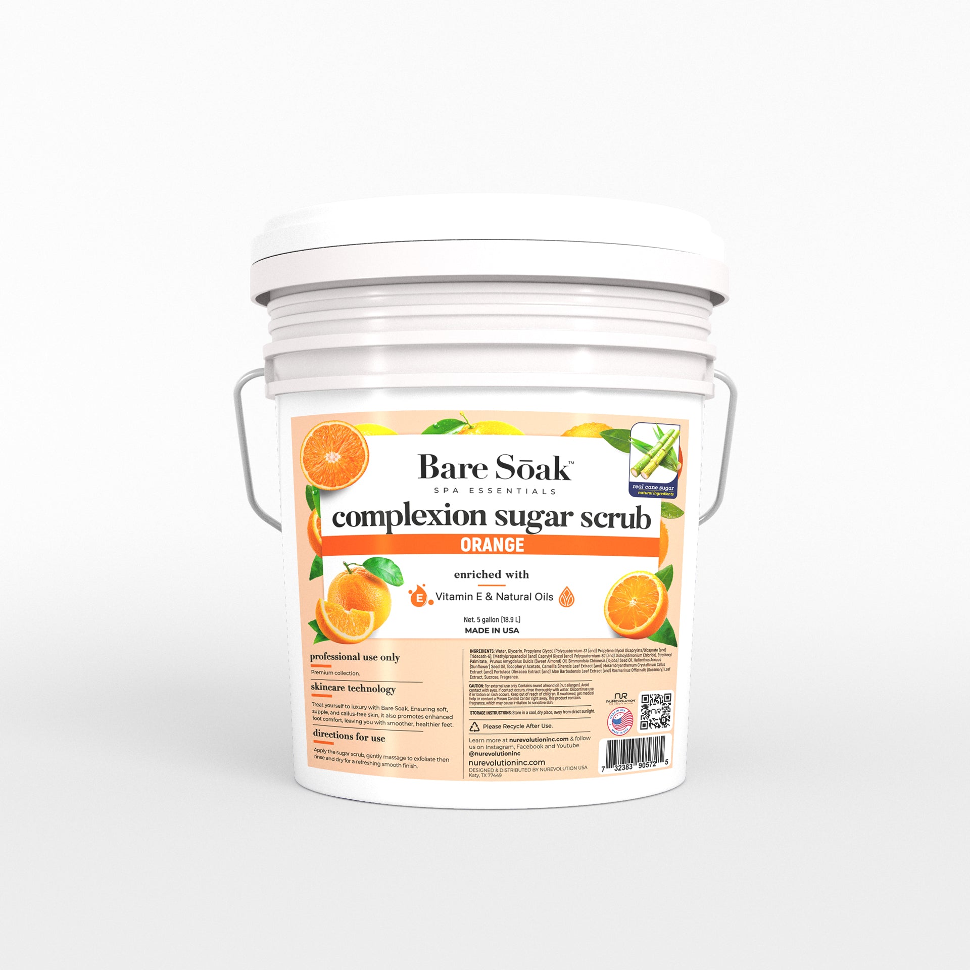 Tẩy tế bào chết Bare Soak Complexion Sugar Scrub - Cam - Xô