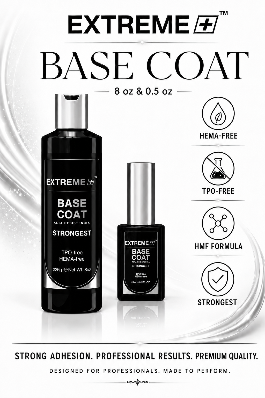 Extreme+ Base Gel Strongest HMF_ 8 oz (free 0.5oz )