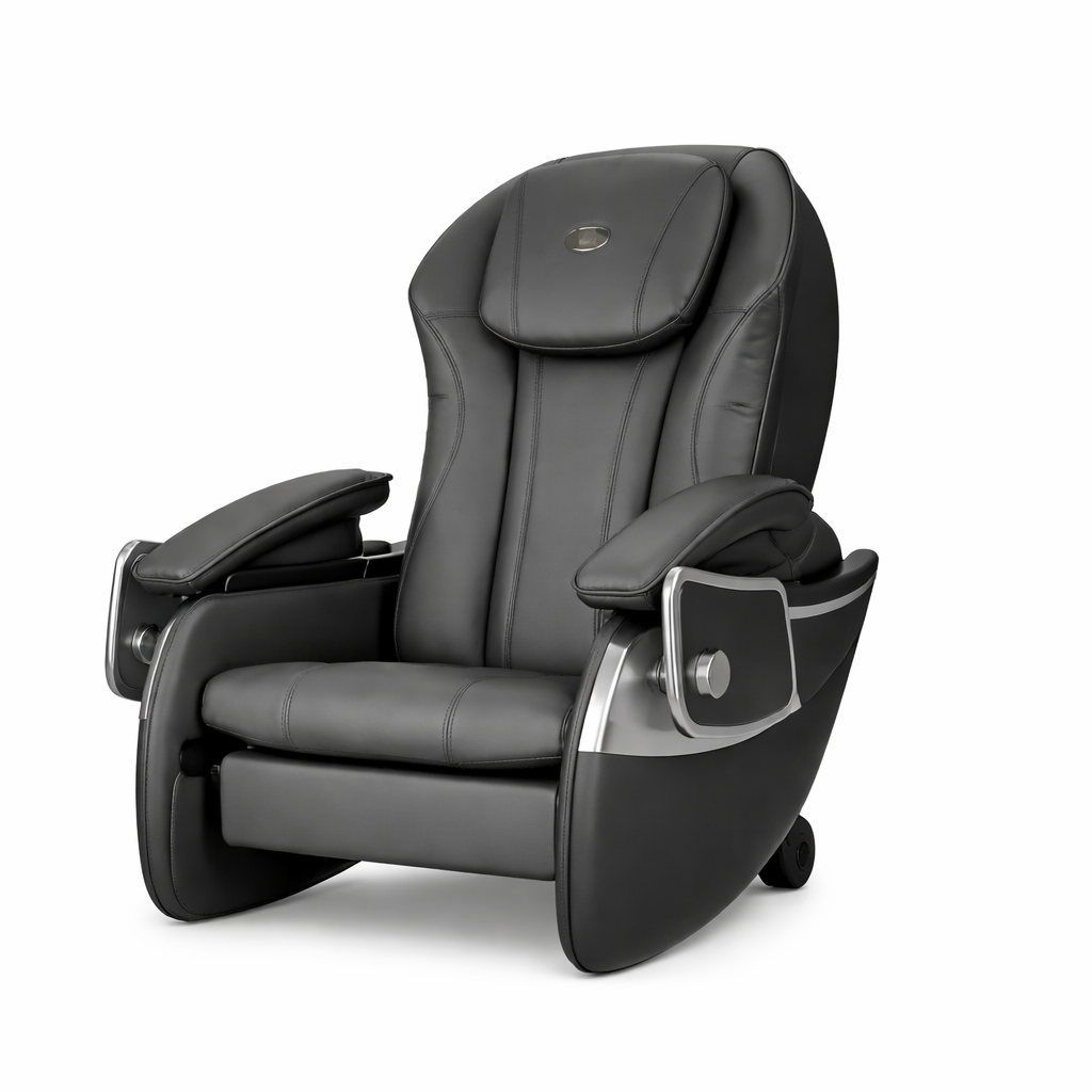 Black G9 massage chair included in Thunder spa bundle