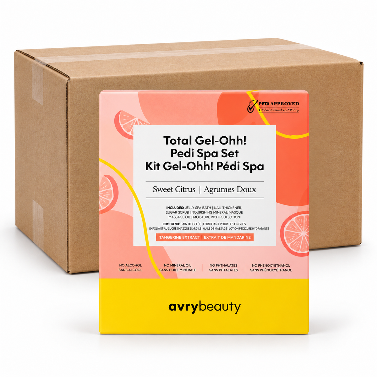 Avry Beauty Gel-Ohh Pedicure 5 Steps - Sweet Citrus - Case of 50