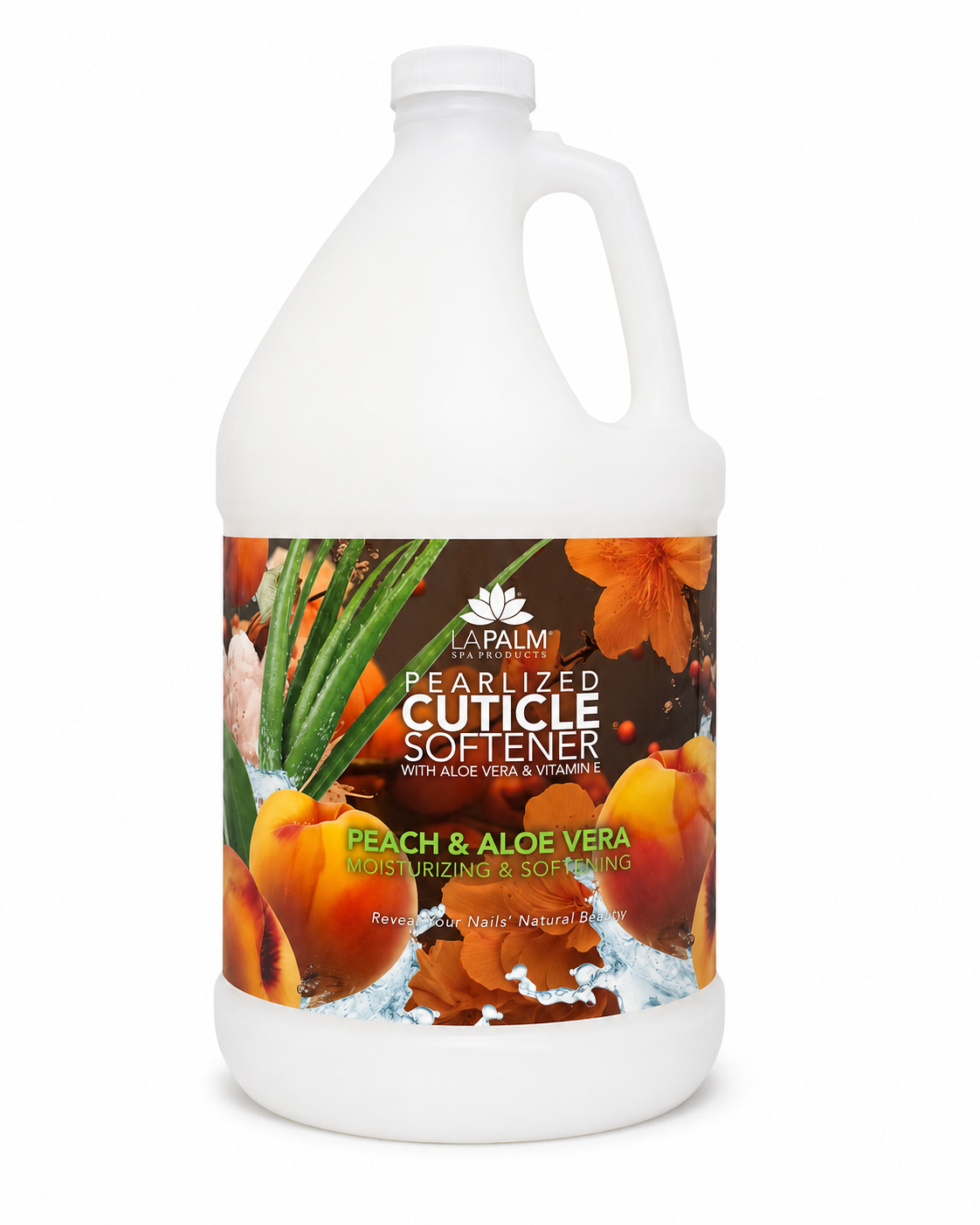 La Palm Pearlized Cuticle Softener - Peach & Aloe Vera - Gallon