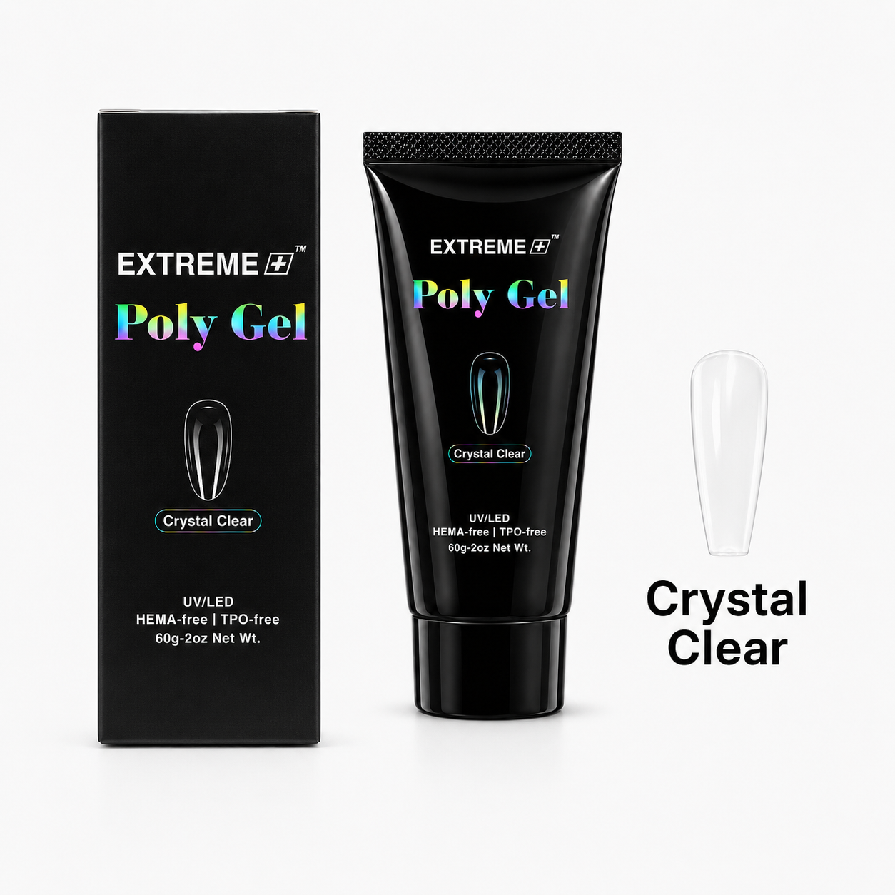 Extreme+ Poly Gel - Crystal Clear - Hema Free - TPO FREE - 2oz