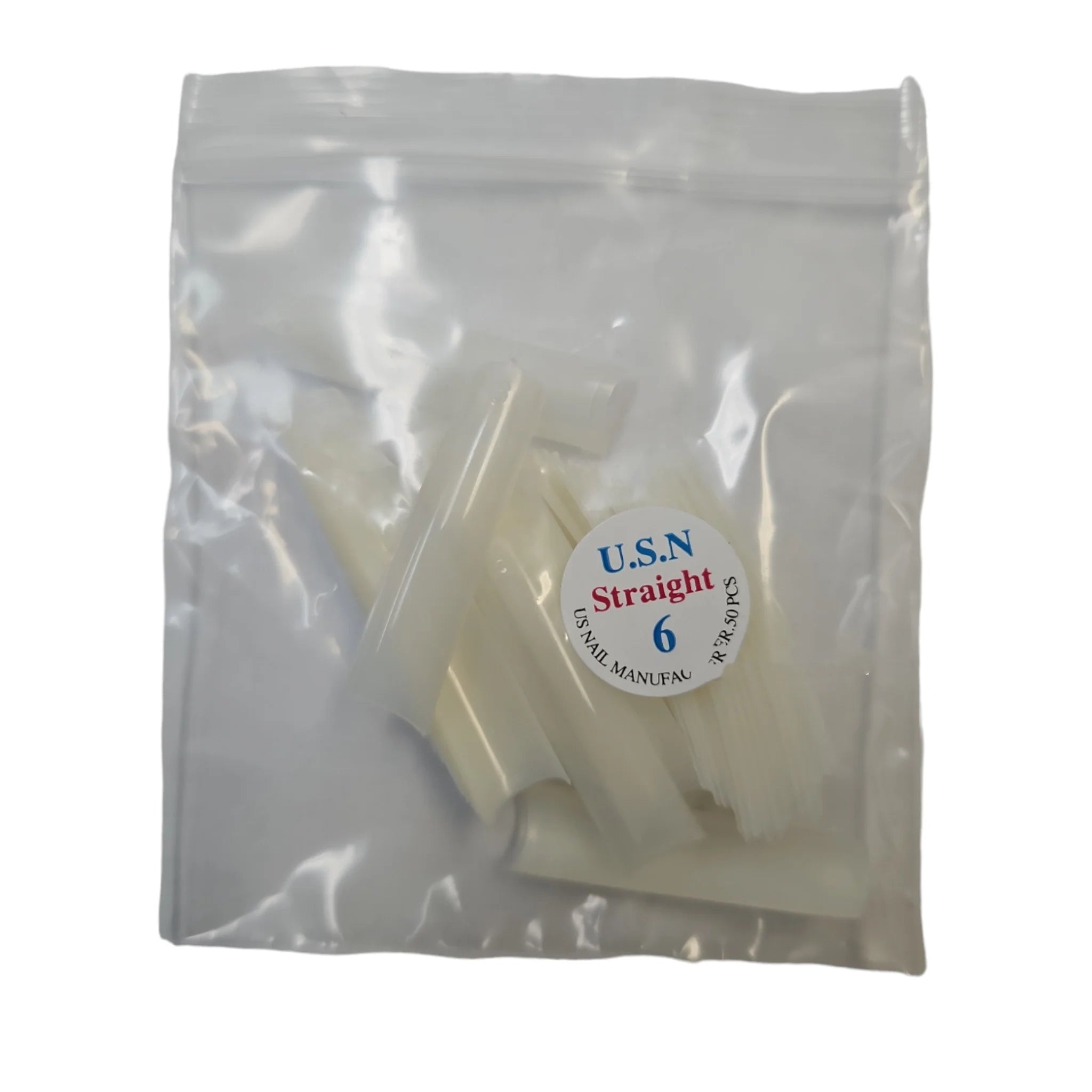 USN Nails Straight Natural Tip #6