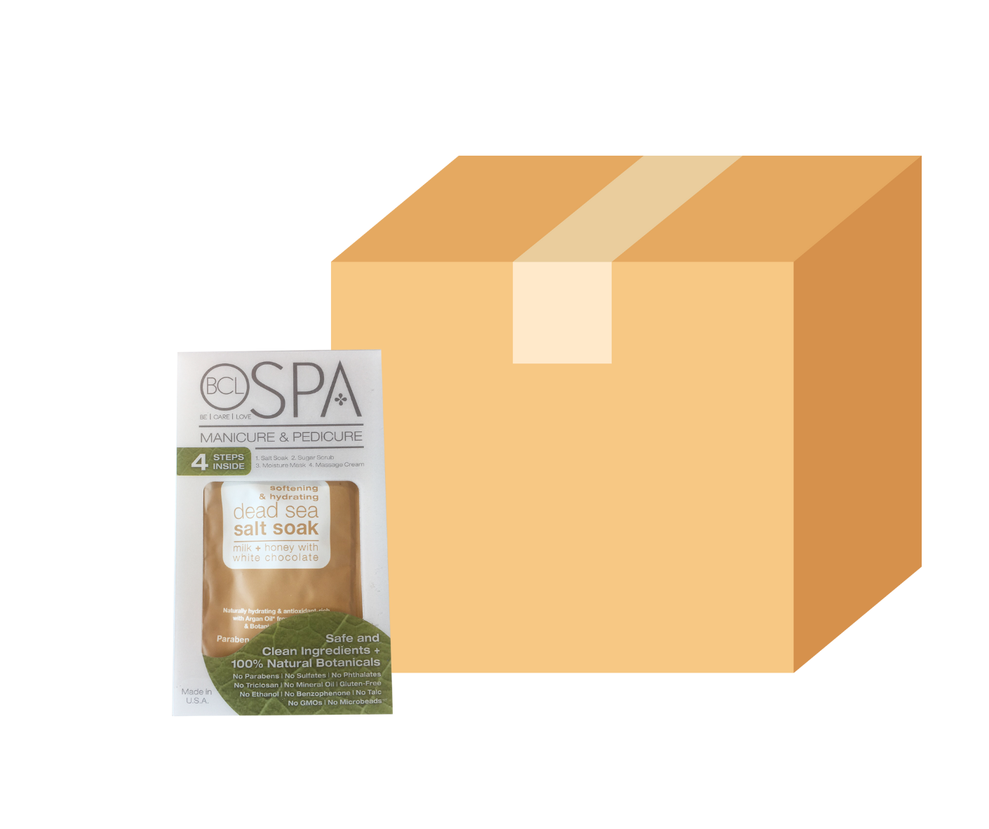 BCL Spa 4 Step Deluxe Organic - Milk & Honey With White Chocolate - Case of 72