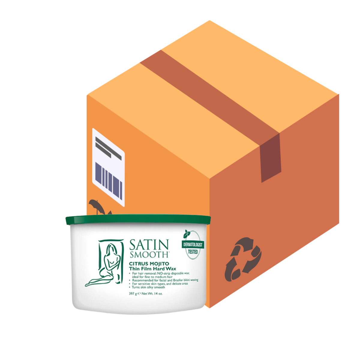 Satin Smooth Citrus Mojito Thin Film Hard Wax - Case of 12