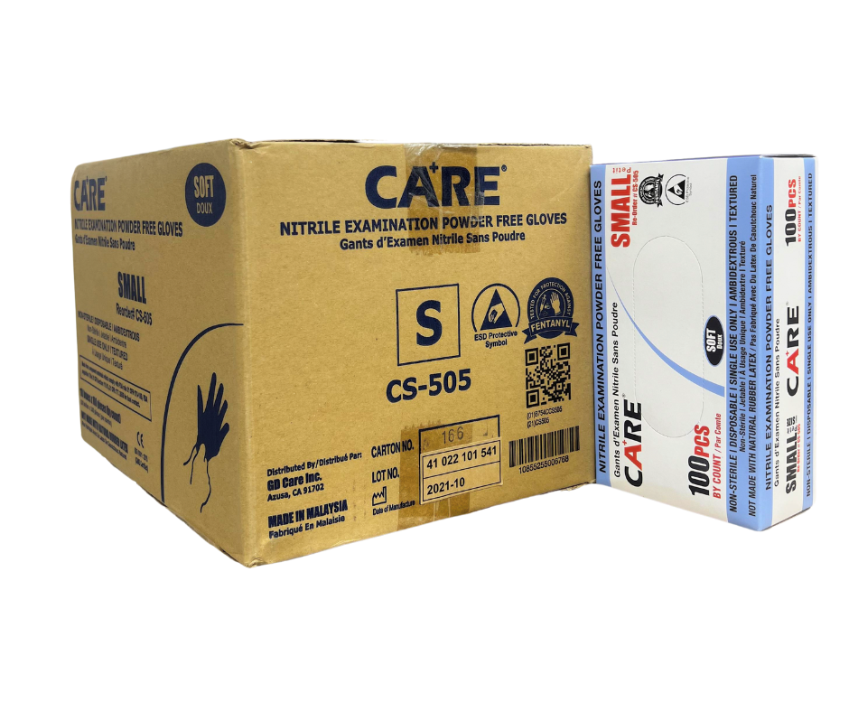 GĂNG TAY CHĂM SÓC Găng tay Nitrile không bột cỡ nhỏ - HỘP 10 chiếc