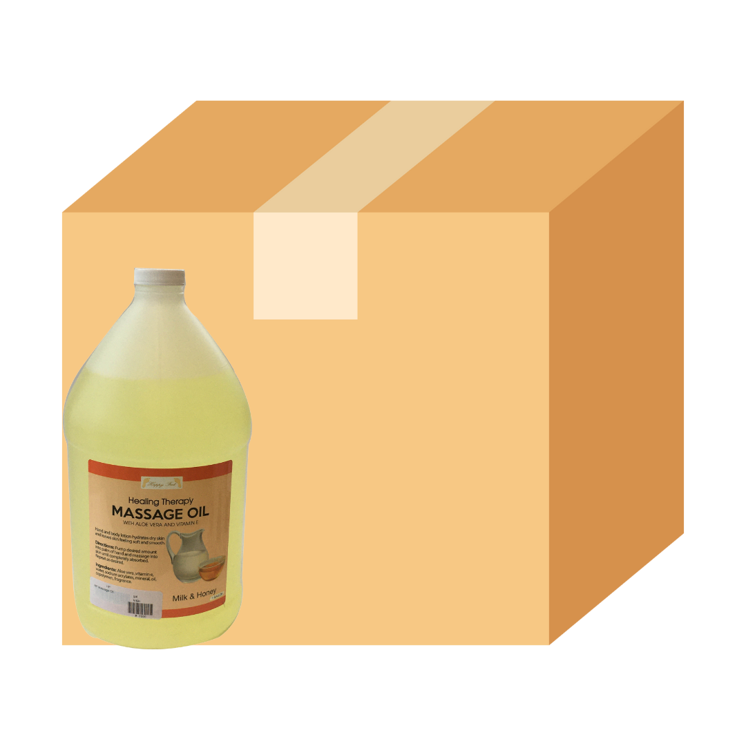 HappyFeet Massage Oil - Milk & Honey - Case of 4