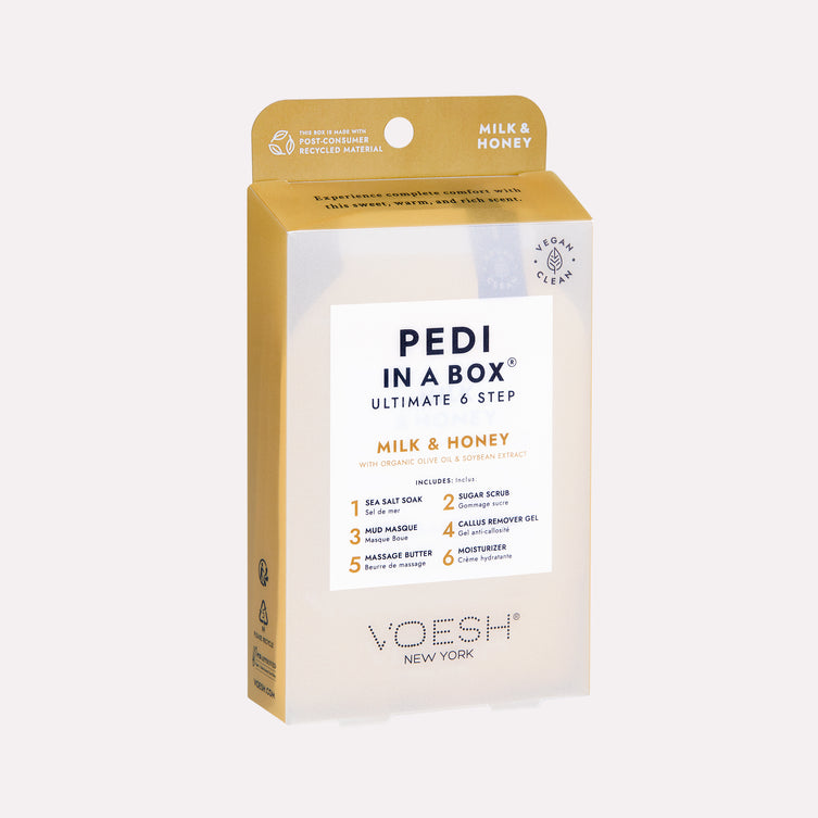 VOESH Deluxe Pedicure 6 bước - Sữa &amp; Mật ong - Hộp 30