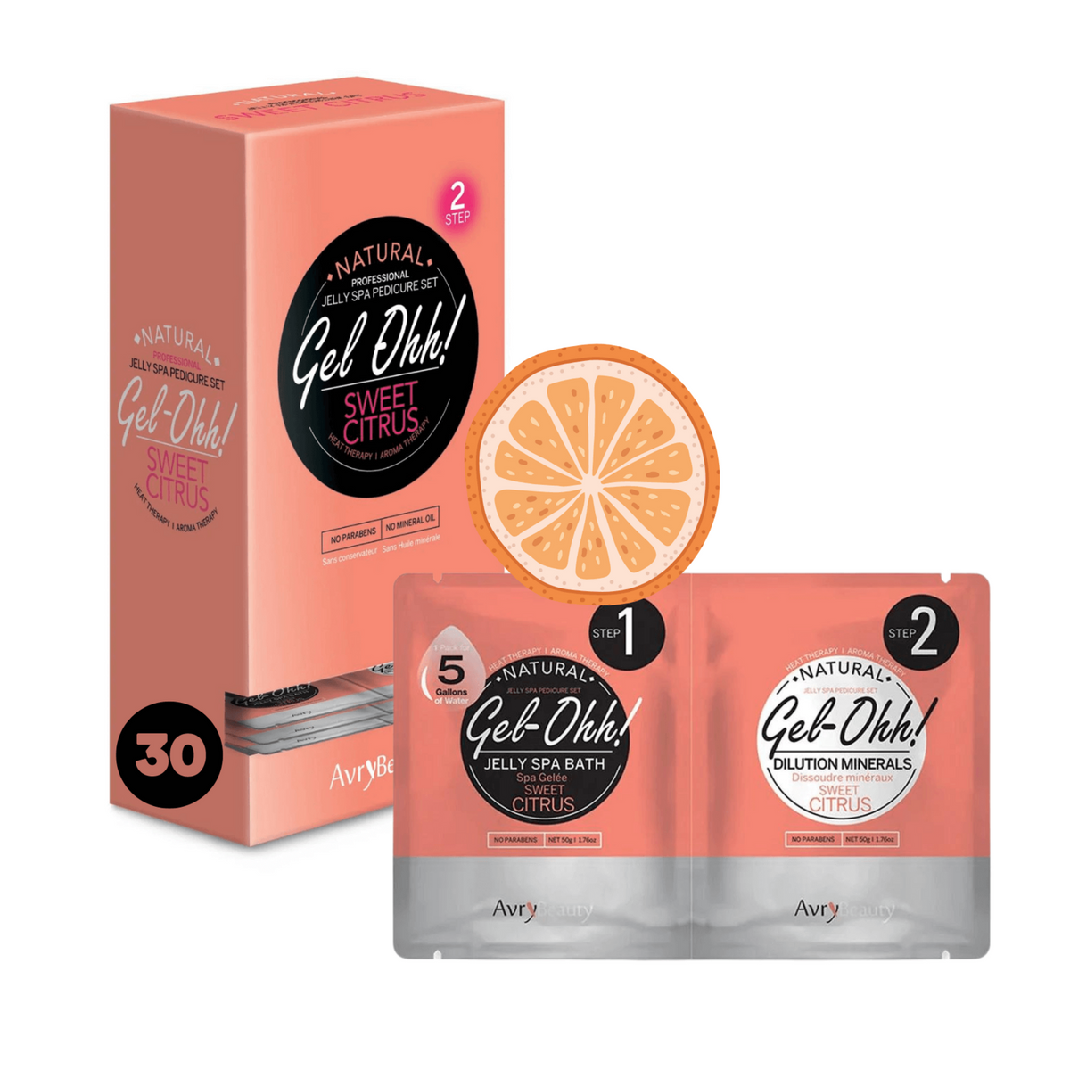 Avry Beauty Gel-Ohh Jelly Spa Bath - Sweet Citrus - Box of 30