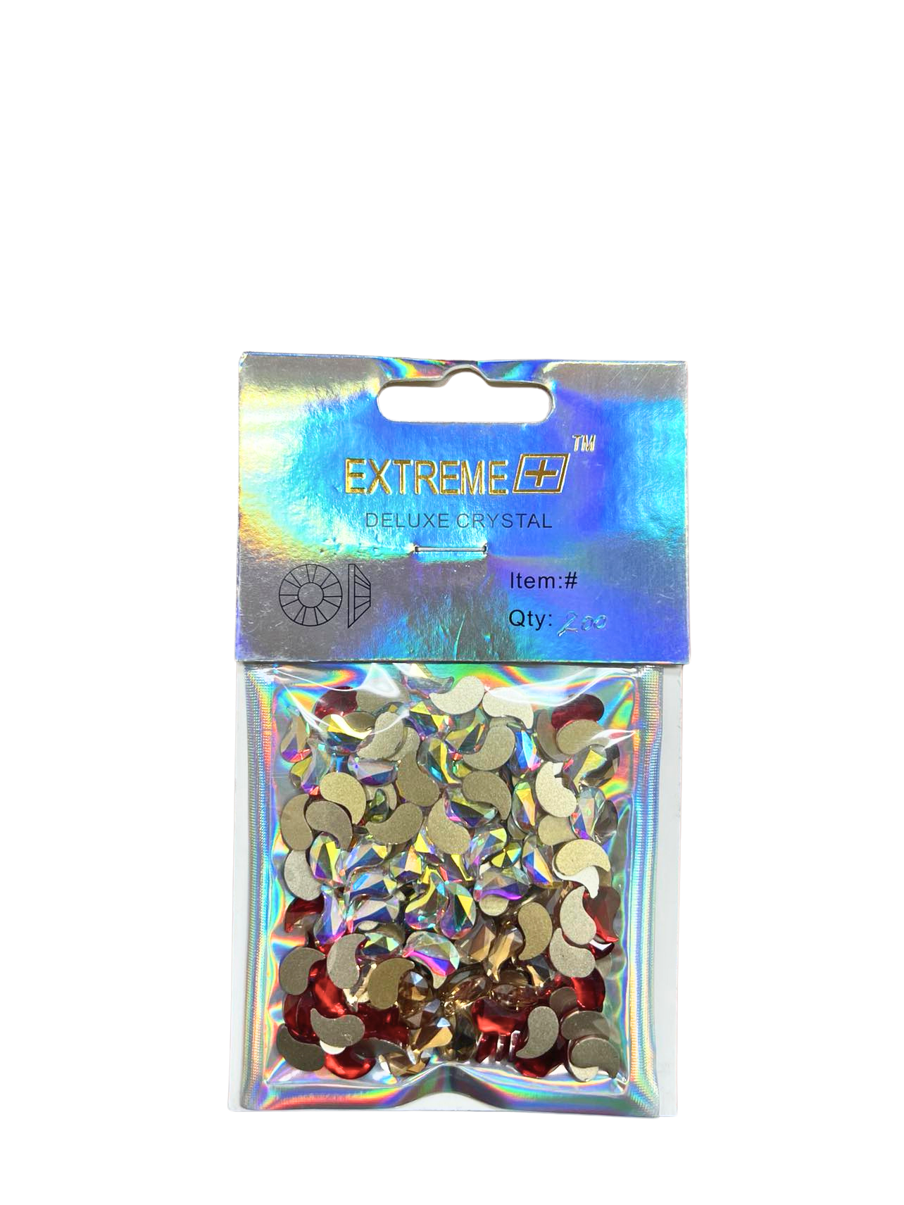 Kim cương hình dấu phẩy 3D Extreme+ màu đỏ, AB, Champ