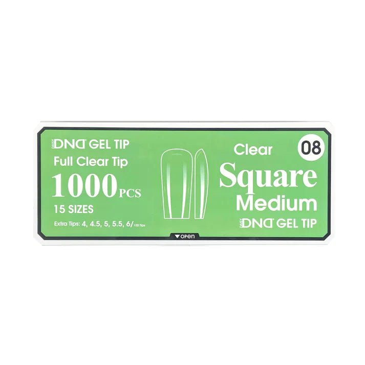 DND Clear Square Medium Gel Tip