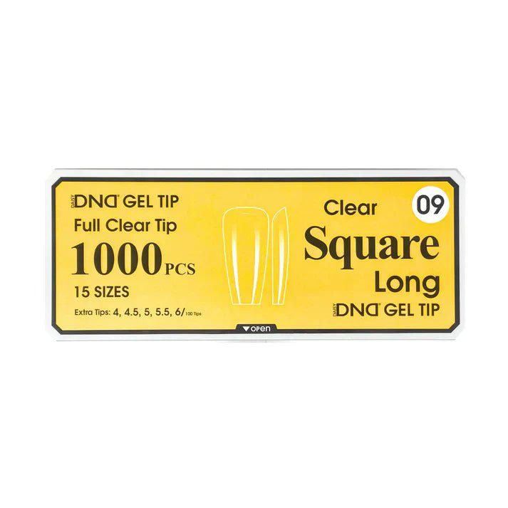 DND Clear Square Long Gel Tip