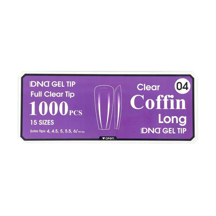 DND Clear Coffin Long Gel Tip