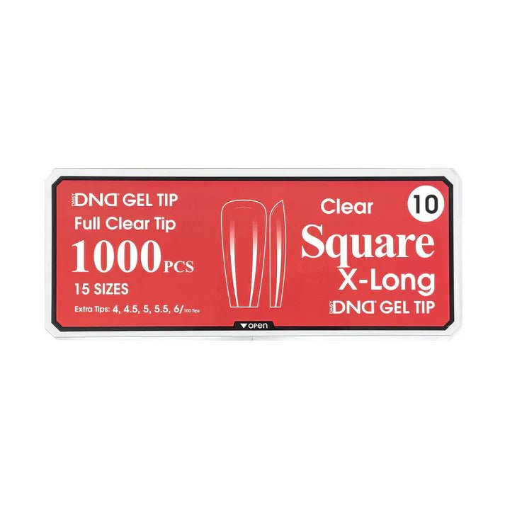DND Clear Square X-Long Gel Tip