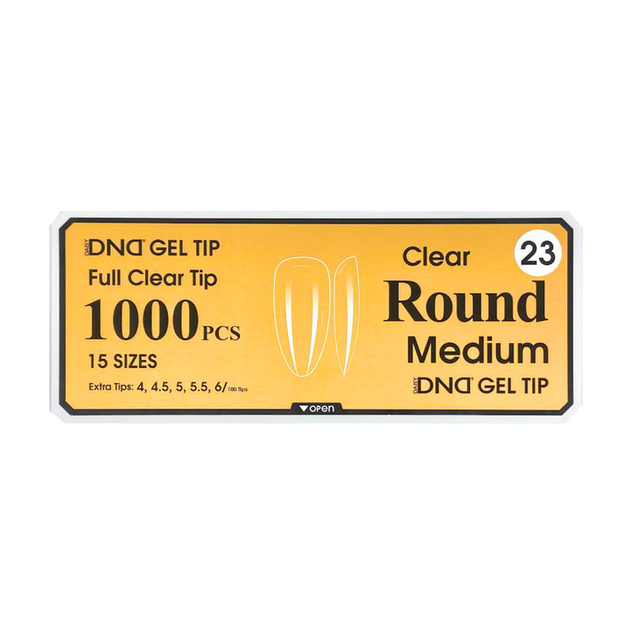 DND Clear Round Medium Gel Tip