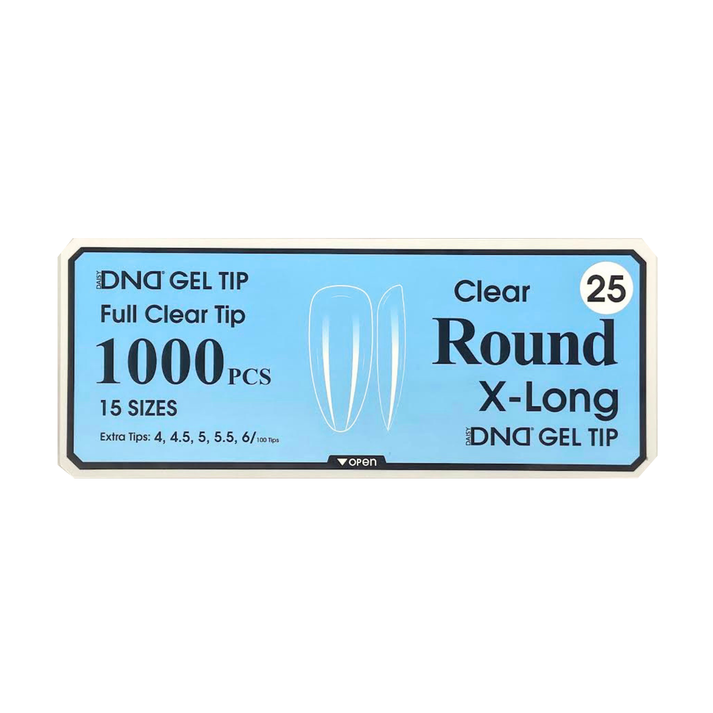 DND Clear Round X-Long Gel Tip