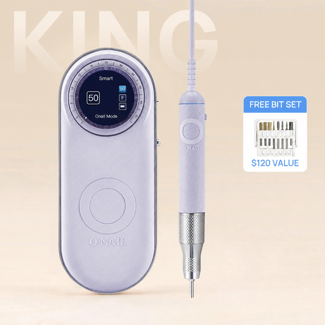 ONAIL Nail Drill Pro Max - Single Handpiece Version - PURPLE official ONAIL gallery image [ONAIL-GALLERY:drill-14]