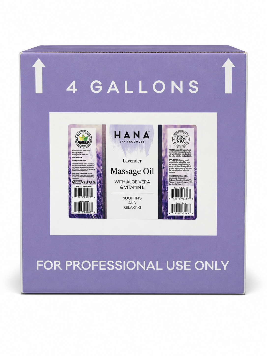 HANA Massage Oil with Aloe Vera & Vitamin E - Lavender - Case of 4