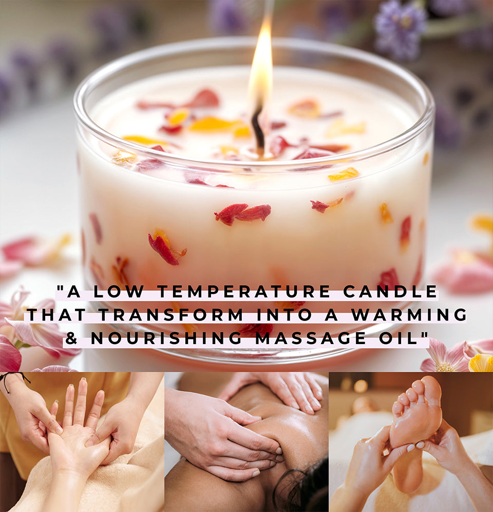 BareSoak Natural Beauty Massage Oil Candle 0.5 oz - Lavender 50pcs
