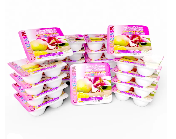 La Palm CollagenSpa 4-Step Pedicure Tray - Honey Tropical Island Mango - Box of 24