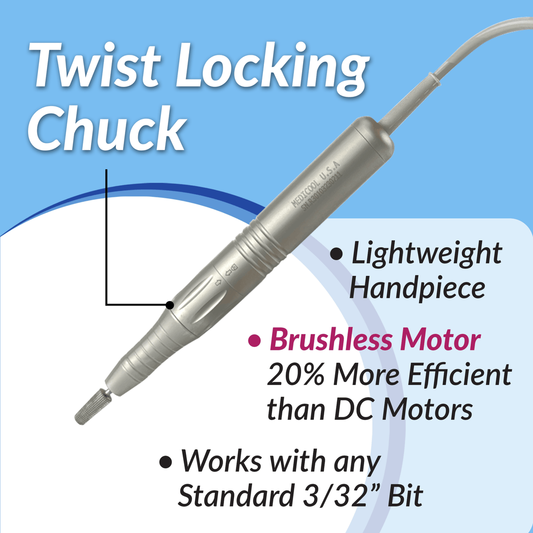 Medicool Pro Power 35K twist locking chuck feature