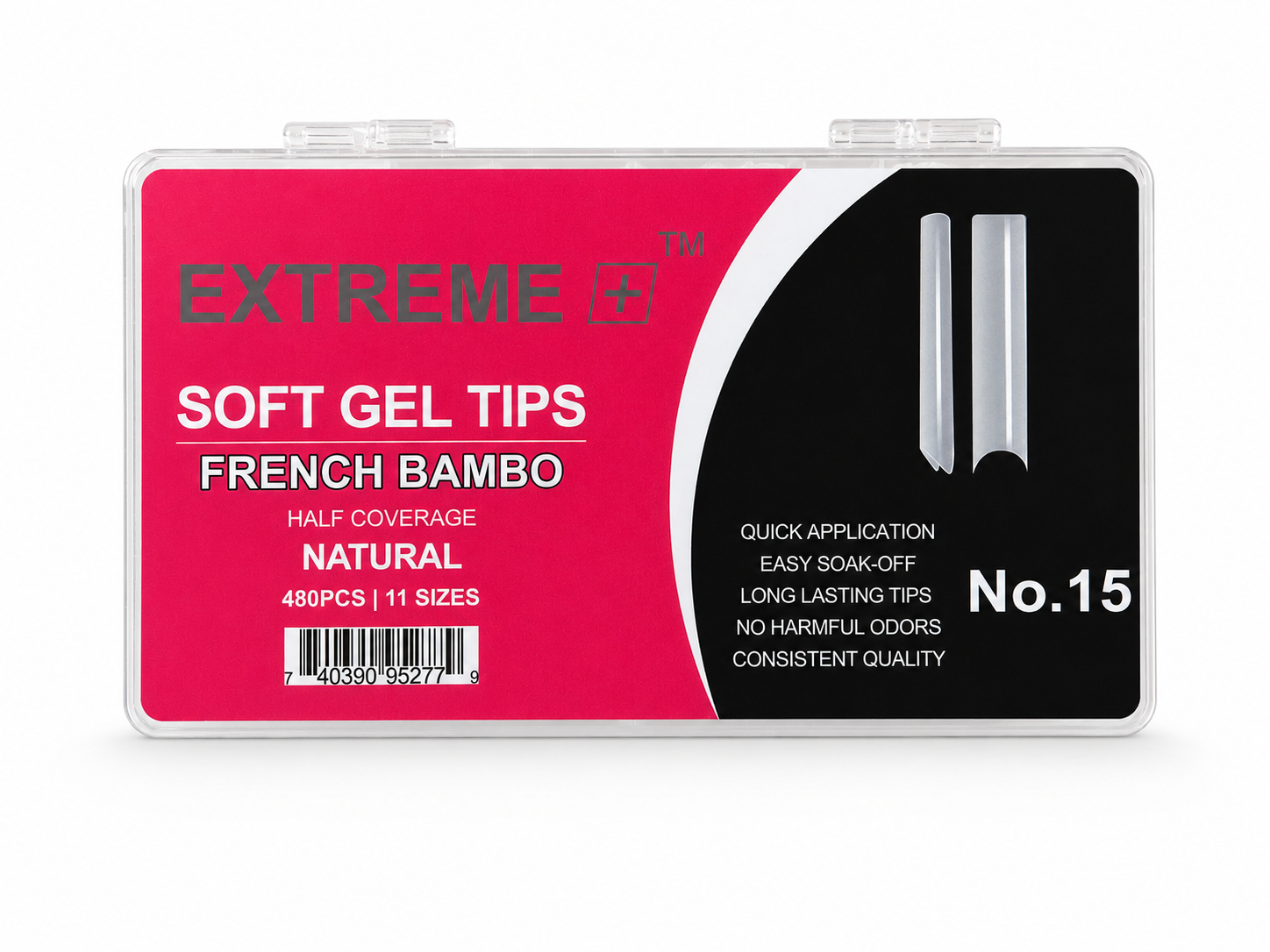 Đầu móng tay nửa che phủ tự nhiên EXTREME+ số 15 _ French Bamboo