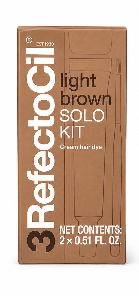 RefectoCil Cream Hair Dye Solo Kit - Light Brown - 0.51 fl oz