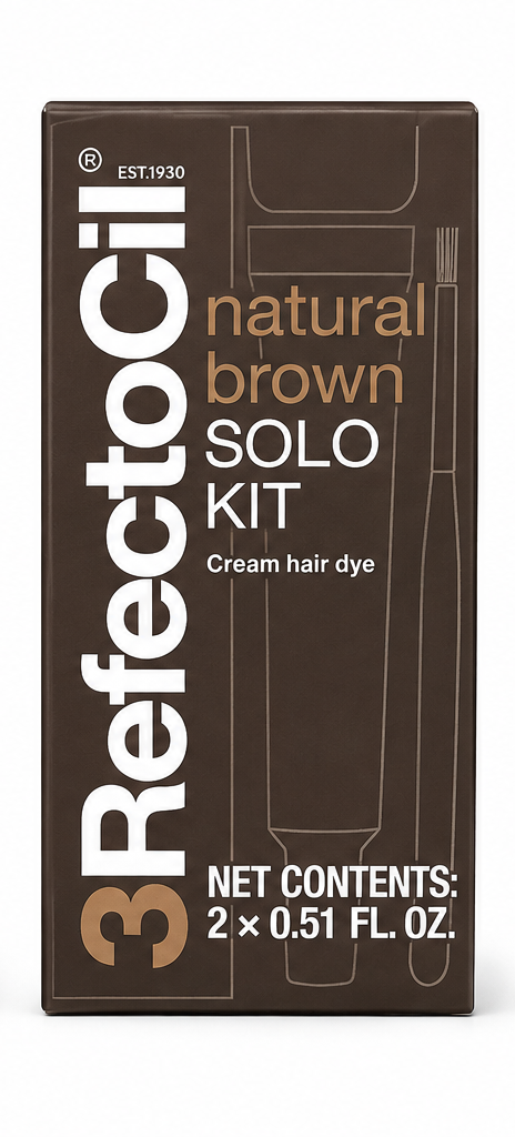 RefectoCil Cream Hair Dye Solo Kit - Natural Brown - 0.51 fl oz