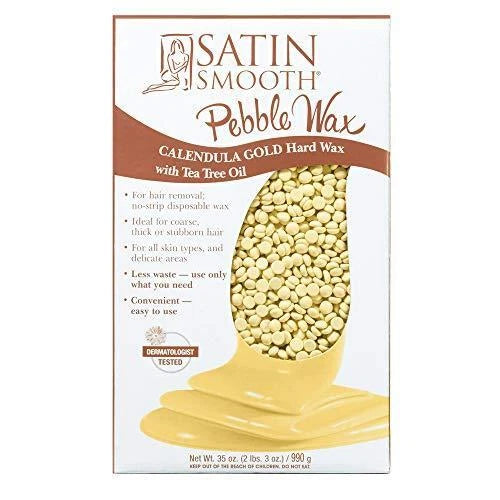 Satin Smooth Calendula Gold Pebble Wax with Tea Tree Oil 35 oz (2.2lb)